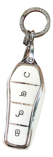 Funda De Tpu For Llave For Coche Byd Blanco Con Llavero