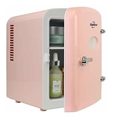 Mini Heladera Retro 6 Latas 4 L Pink Remedios Maquillaje Ø
