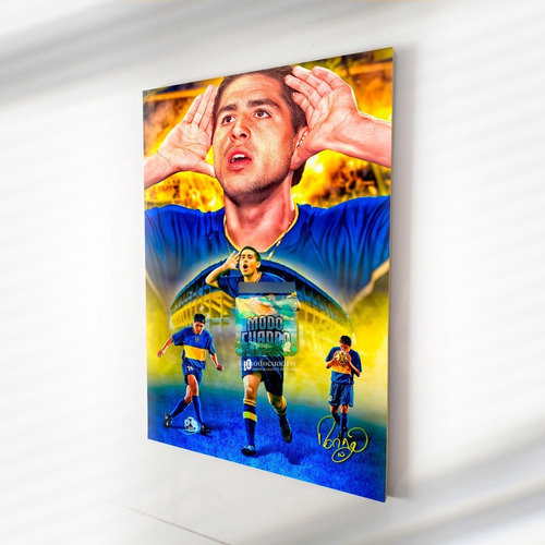 Riquelme Boca Juniors Cuadro Diseño Roman Futbol Bombonera