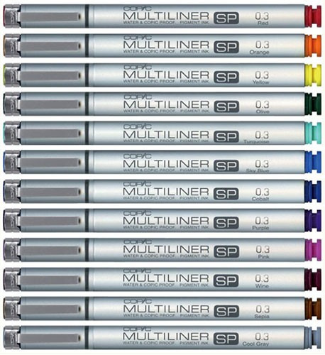 Estilografo Copic Color Recargable Multiliner Sp 0.3