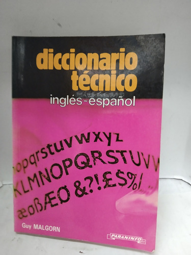 Diccionario Técnico.  Español...ingles
