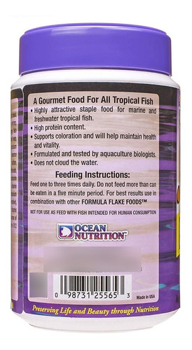 Imagen 2 de 6 de Alimento Para Peces Ocean Nutrition Prime Reef Flake 34 Gr.