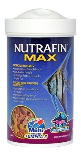 Alimento Peces Tropicales Fish Flakes Nutrafin Max 77g