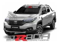 Comprar Calcos Sticker Parasol Fiat Strada Parabrisas Gris  R Rojo