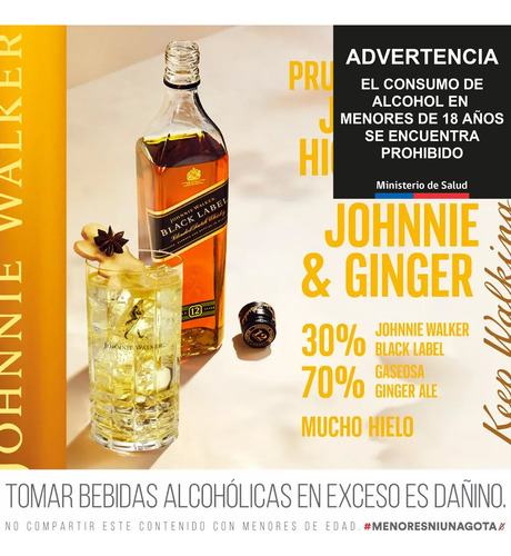 Whisky Johnnie Walker - Black Label 12 Años 750ml