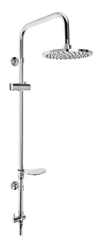 Columna Barral Ducha Exterior Flor Redonda 20cm Piazza Cromo