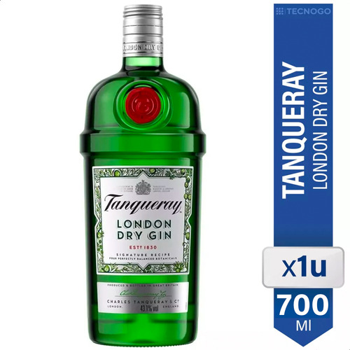 Gin Tanqueray 750ml Botella London Dry Destilado 4 Veces 