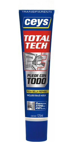 Adhesivo/ Sellador Totaltech Transparente Ceys 125ml