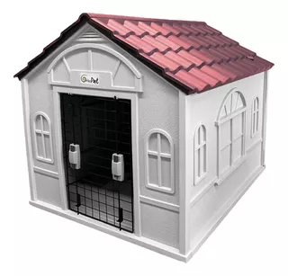 Casa Termica Para Perros Con Puerta Razas Medianas 98x84x82 Color Rojo