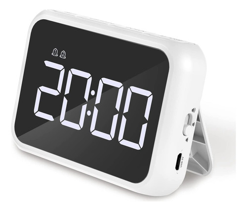 Reloj Despertador Digital Con Brillo Y Volumen Ajustables-fs