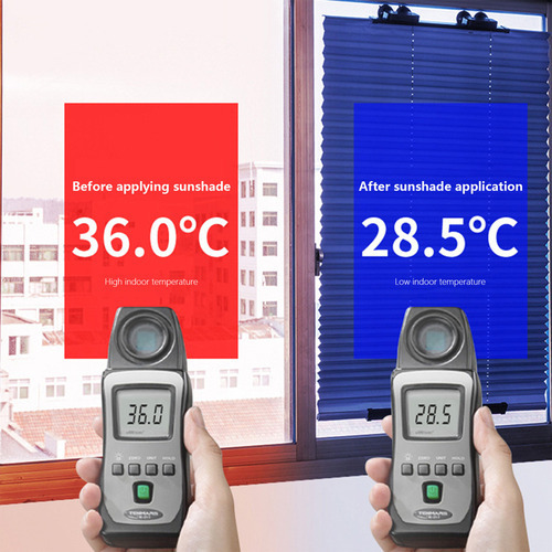 Persiana Plisada Con Ventosa, Protector Solar, No Perfora, 7