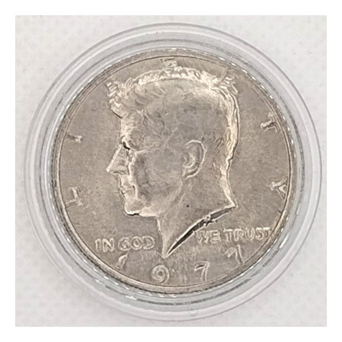 Moneda Half Dollar Kennedy 1977 Circulada Con Cápsula