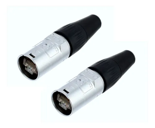 Conector Rj45 Cable De Datos  Ethercon Tipo Xlr  X 2 Pcs