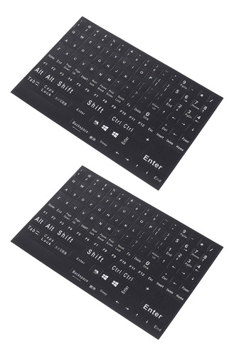 2 Hojas De Pegatinas Para Teclado Portátil Y Teclado De Orde