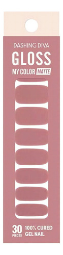 Uñas Stickers En Gel Hortensia Dashing Diva Matt Warm Pink