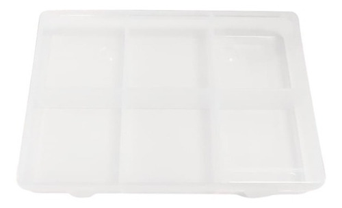 Caja Organizador Plástico Organizadora De 6 Divisiones Bijou