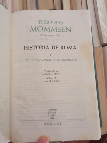 Historia De Roma 1 De La Fund.a La Repúblic.theodore Mommsen