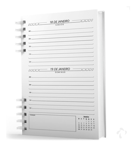 Agenda Coleção Frases Felicidade Cor Verde Com Capa Dura