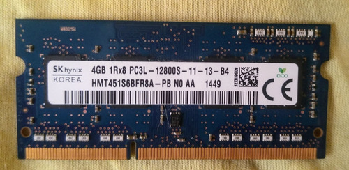 Memoria Ram Hynix 4 Gb Ddr3l Sdram, 1666 Mhz, Laptop Leer!