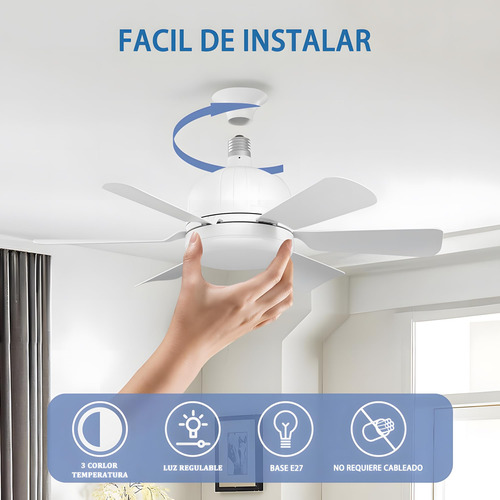 Ventilador De Techo Con Luz, Iluminación, Lampara De Techo