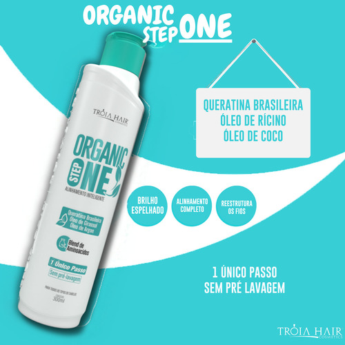 Progressiva 1 Passo + Protetor Térmico Tróia Hair antifrizz de 300mL 300g