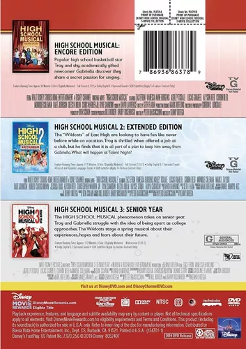 chocar Bóveda Travieso High School Musical 1 2 3 Boxset Peliculas Dvd
