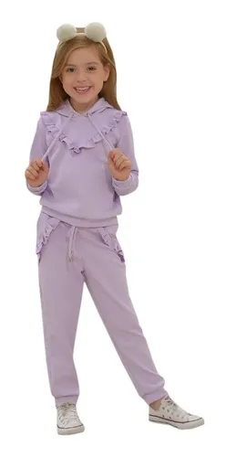 Conjunto Moletom Feminino Infantil Bebe Menina Modinha Frio