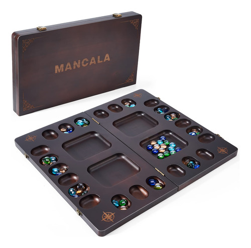 Vamslove Mancala - Juego De Mesa Para 4 Jugadores, Tablero .