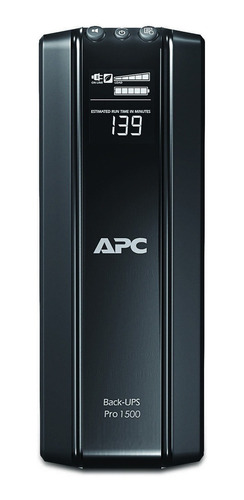 Imagen 1 de 3 de  APC Back-UPS Pro 1500 BR1500G-AR 1500VA entrada y salida de 230V negro