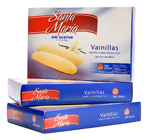 Vainillas Sin Tacc Santa María 180g 12 Unidades 5 Paqutes