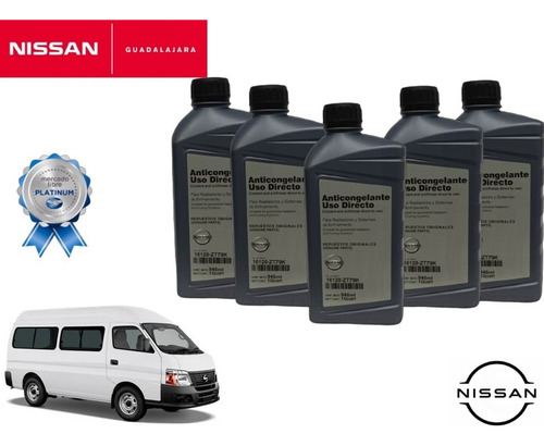 5 Litros De Anticongelante Original Nissan Urvan E25 02 A 14