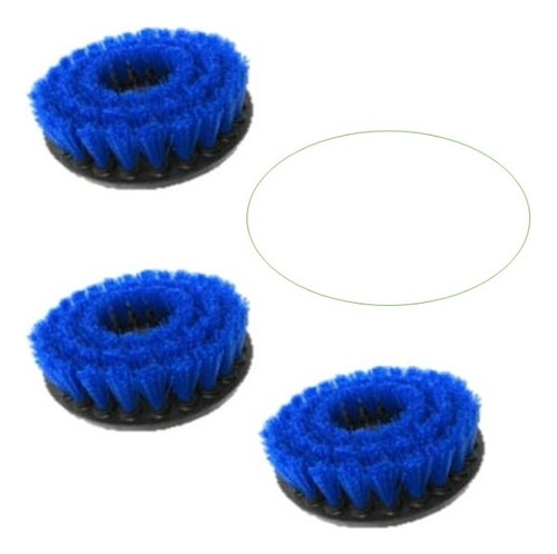 Cepillos Para Tapiceria Kit X 3 Und Cerdas Azules De 5 PuLG