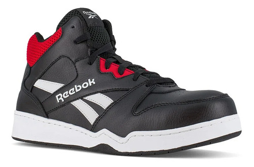 Zapatilla De Seguridad Reebok Hombre Caña Alta Negro/blanco