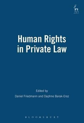 Libro Human Rights In Private Law - Daniel Friedmann