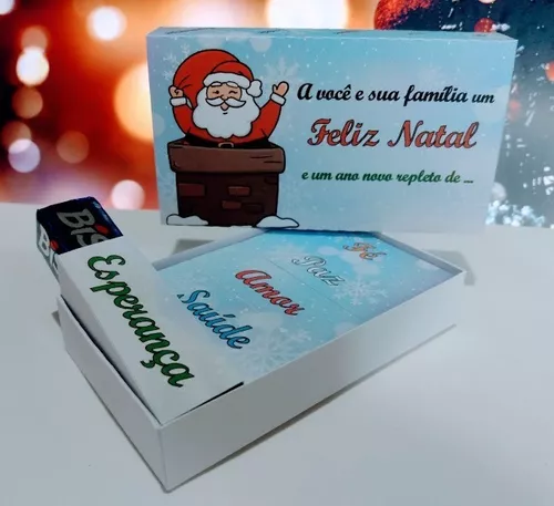 Caixa Bis Personalizada Natal E Ano Novo - 16 Unidades