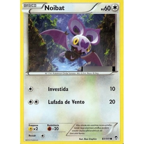 2x Noibat - Pokémon Normal Comum 87/111 - Pokemon Card Game