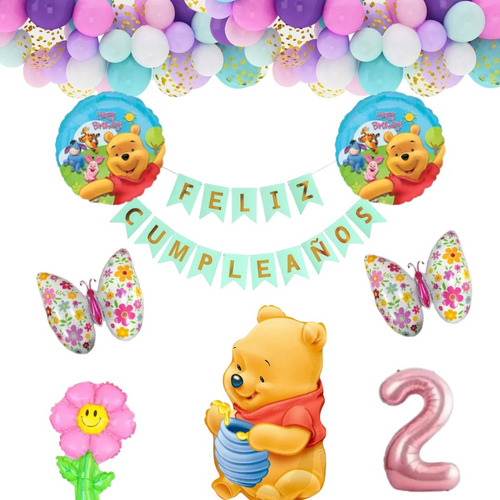 Globos Winnie Pooh Tigger Numero Rosa Nro. 2