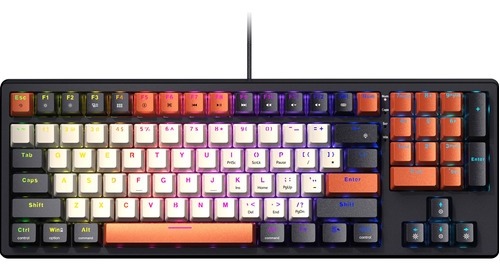 Teclado Mecánico Risophy Mejorado Rgb Con Cable Y Interrupto