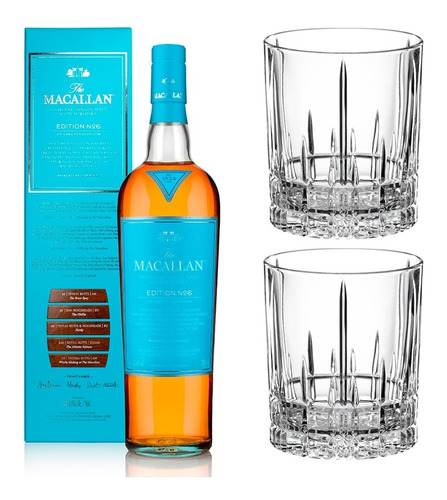 Whisky The Macallan Edition N°6 + 2 Vasos 270ml Alemania