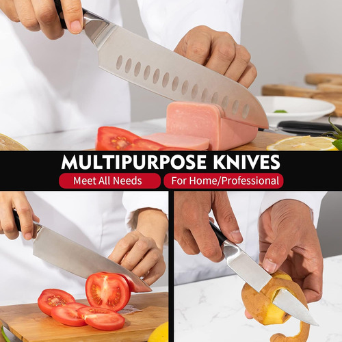 Juego De Cuchillos De Cocina Afilados, Juego De 3 Cuchillos