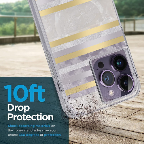 Case-mate Funda iPhone 14 Pro Max Rayas De Perlas Protección