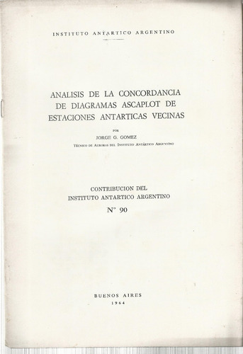 Instituto Antártico Argentino: Contribuciones Del Nro. 90