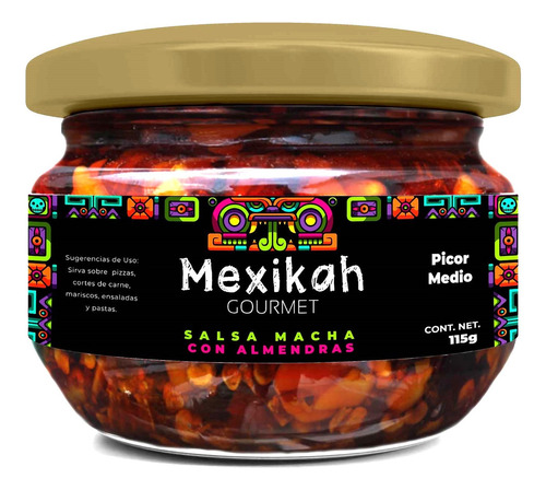 Salsa Macha Almendra Y Semillas Girasol Mexikah Gourmet 115g