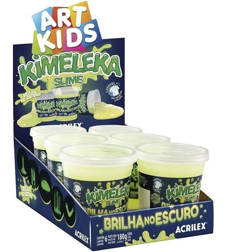 Slime Kimeleka Brilla En La Oscuridad 180g Acrilex 05895