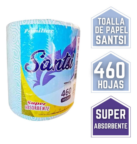 Toalla De Papel Super Absorbente 460 Hojas Doble Hoja Oferta