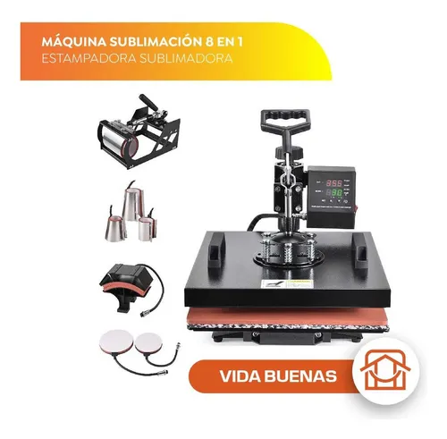 Máquina De Sublimación Para Estampadora Sublimadora 8 En 1