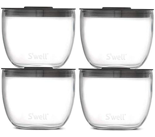 S'well Eats 2-in-1 Nesting Food Bowls, 10oz, Clear