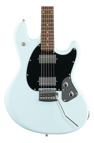 Guitarra Sterling By Music Man Stingray Daphne Blue, color negro, guía para la mano derecha