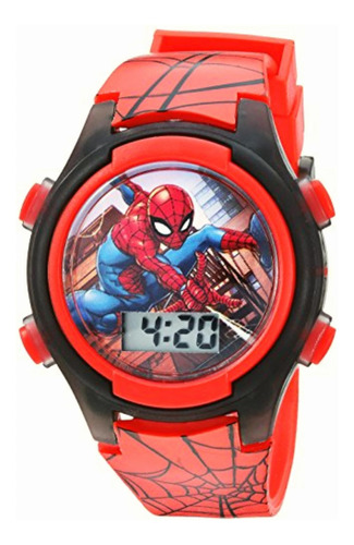 Marvel - Reloj De Cuarzo Para Niño, Color Rojo - Spd3515a