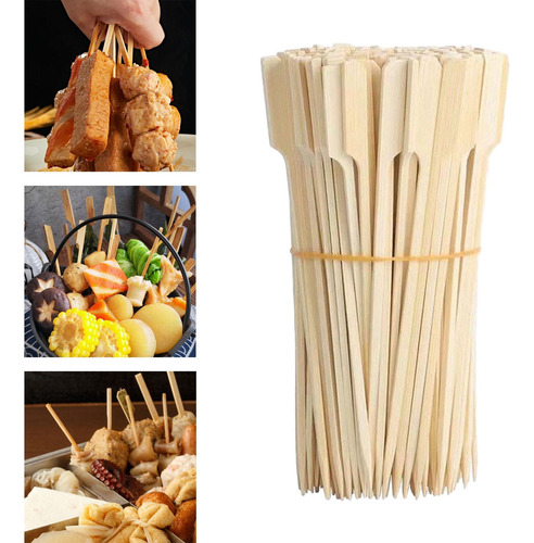 6 Brochetas De Bambú Para Asar - Paquete De 500 6 Piezas